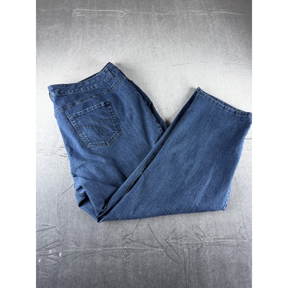 Just My Size JMS Stretch Classic Denim Jeans 24W Short Wells Wash Blue JM163S
